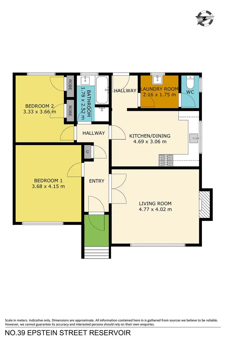 Floorplan of Homely house listing, 39 Epstein Street, Reservoir VIC 3073