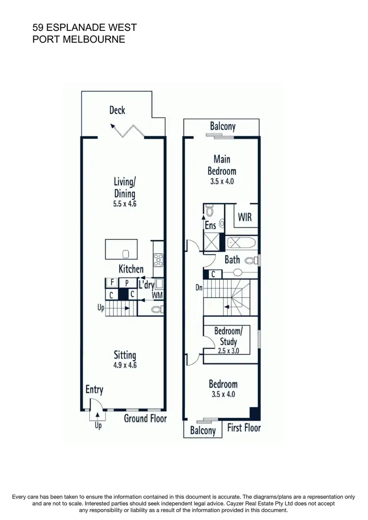 Floorplan of Homely house listing, 59 Esplanade West, Port Melbourne VIC 3207