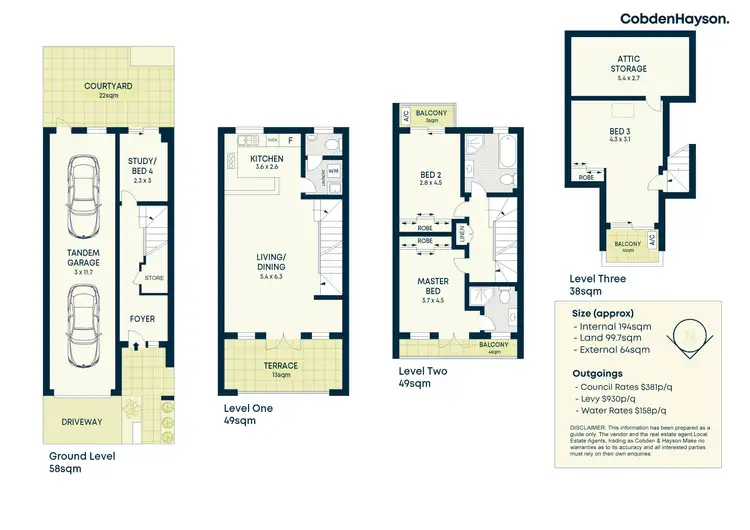 Floorplan of Homely townhouse listing, 7 Sawyer Crescent, Lane Cove NSW 2066