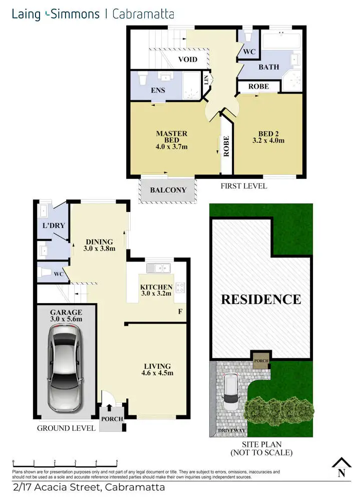 Floorplan of Homely semi-detached listing, 2/17 Acacia Street, Cabramatta NSW 2166