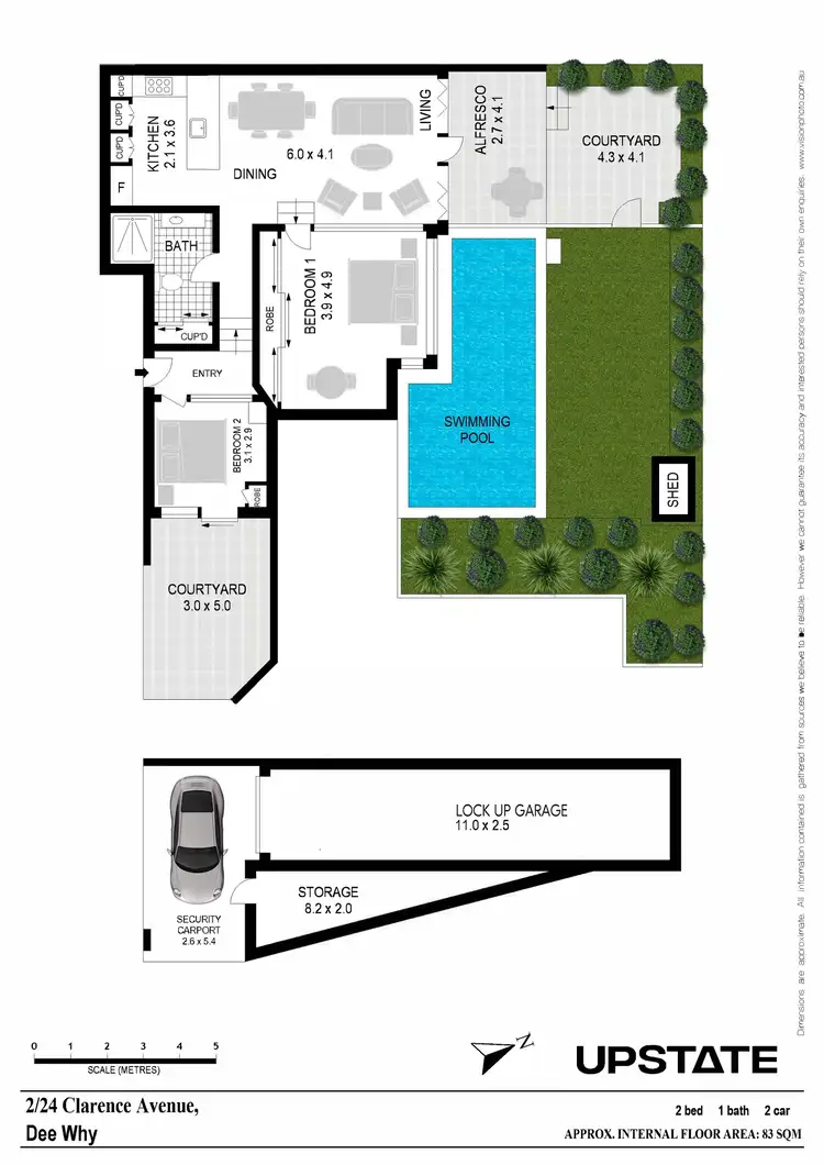 Floorplan of Homely unit listing, 2/24 Clarence Avenue, Dee Why NSW 2099