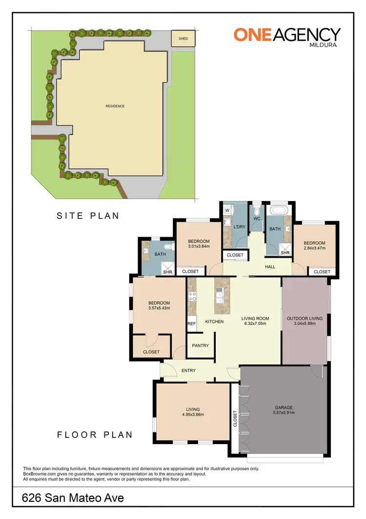 Floorplan of Homely house listing, 626 San Mateo Avenue, Mildura VIC 3500