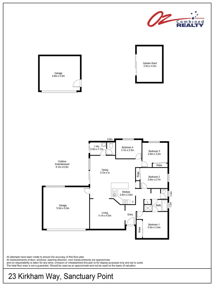 Floorplan of Homely house listing, 23 Kirkham Way, Sanctuary Point NSW 2540