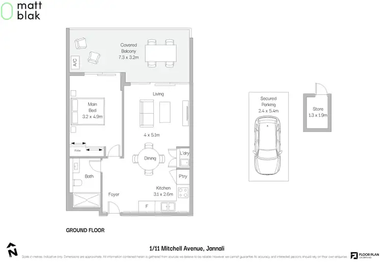 Floorplan of Homely apartment listing, G01/11 Mitchell Avenue, Jannali NSW 2226