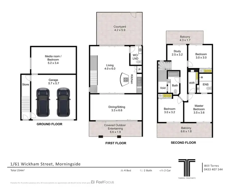 Floorplan of Homely townhouse listing, 1/61 Wickham Street, Morningside QLD 4170
