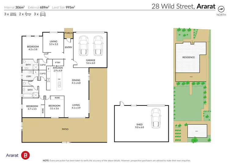 Floorplan of Homely house listing, 28 Wild Street, Ararat VIC 3377