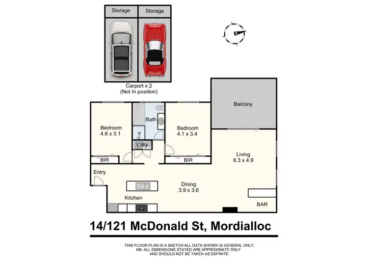 Floorplan of Homely unit listing, 14/121 McDonald Street, Mordialloc VIC 3195