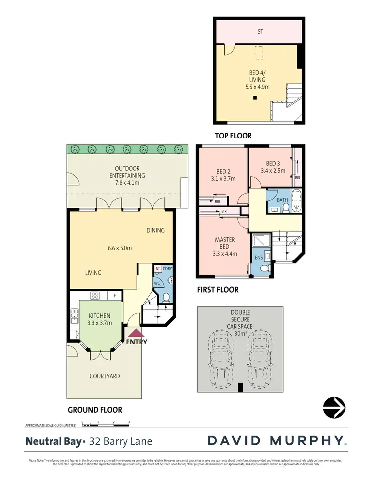 Floorplan of Homely townhouse listing, 32 Barry Lane, Neutral Bay NSW 2089