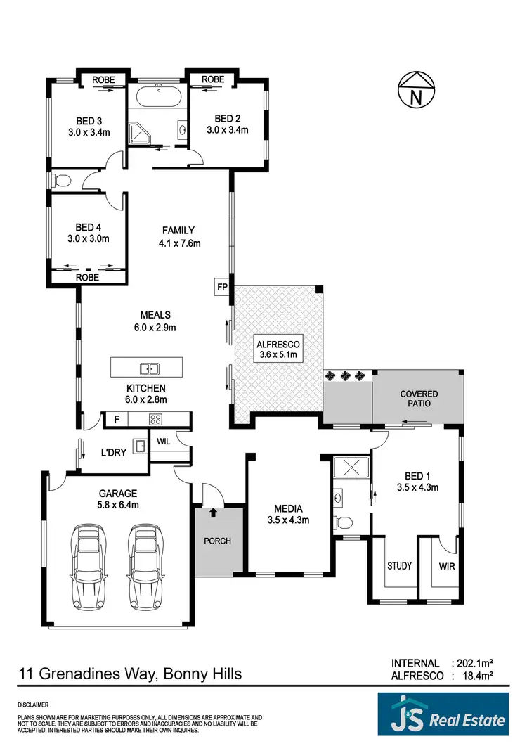 Floorplan of Homely house listing, 11 Grenadines Way, Bonny Hills NSW 2445