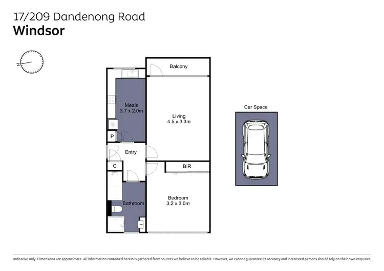 Floorplan of Homely unit listing, 17/209 Dandenong Road, Windsor VIC 3181