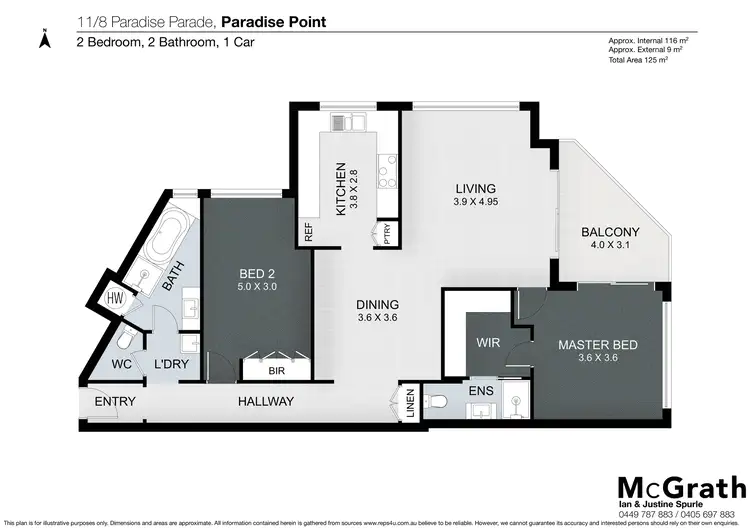 Floorplan of Homely unit listing, 11/8 Paradise Parade, Paradise Point QLD 4216