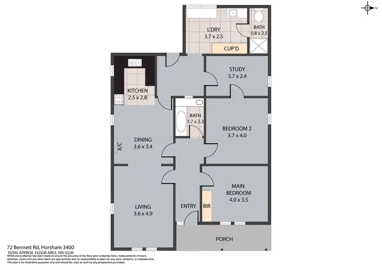 Floorplan of Homely house listing, 72 Bennett Road, Horsham VIC 3400