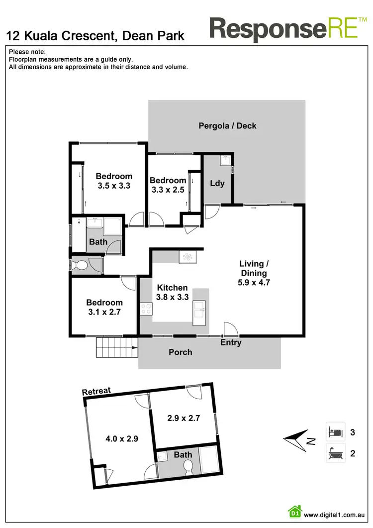 Floorplan of Homely house listing, 12 Kuala Close, Dean Park NSW 2761