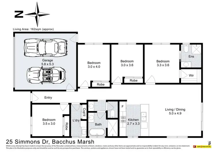 Floorplan of Homely house listing, 25 Simmons Drive, Bacchus Marsh VIC 3340