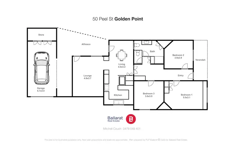 Floorplan of Homely house listing, 50 Peel Street Sth, Golden Point VIC 3350