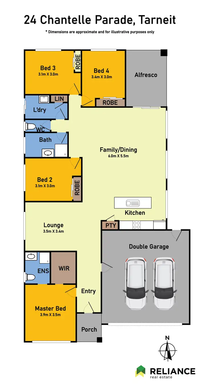 Floorplan of Homely house listing, 24 Chantelle Parade, Tarneit VIC 3029