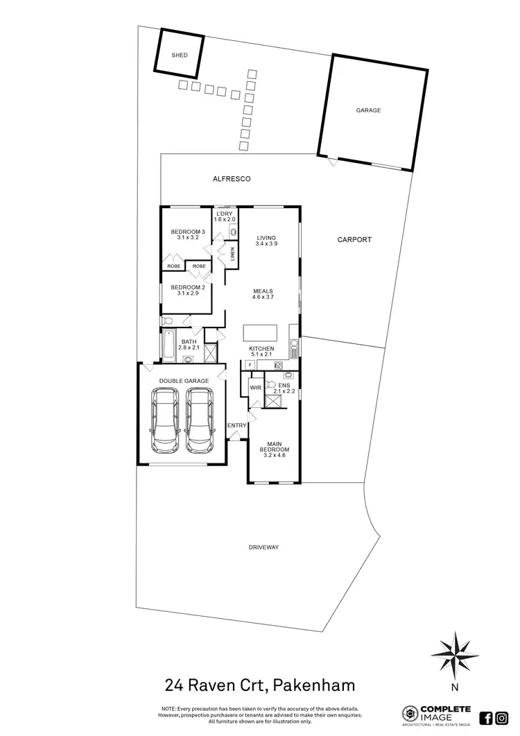 Floorplan of Homely house listing, 24 Raven Court, Pakenham VIC 3810