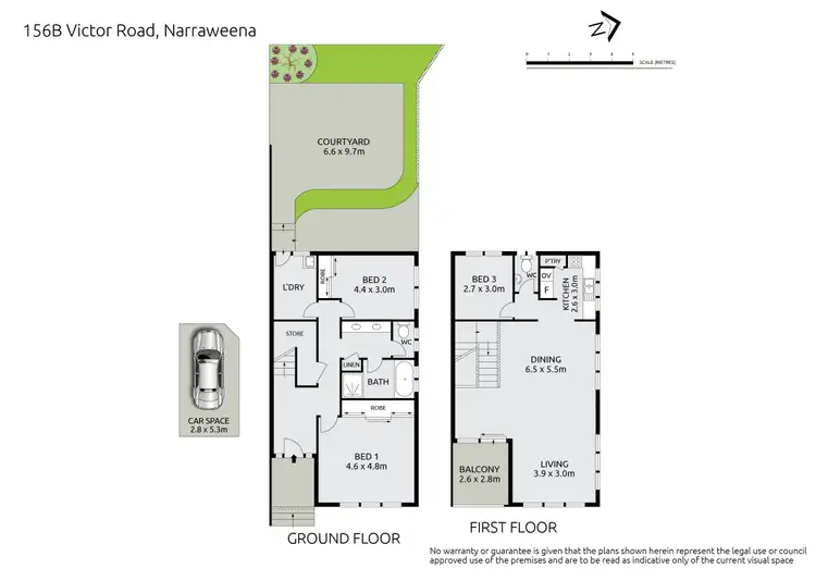 Floorplan of Homely semi-detached listing, 156b Victor Road, Narraweena NSW 2099