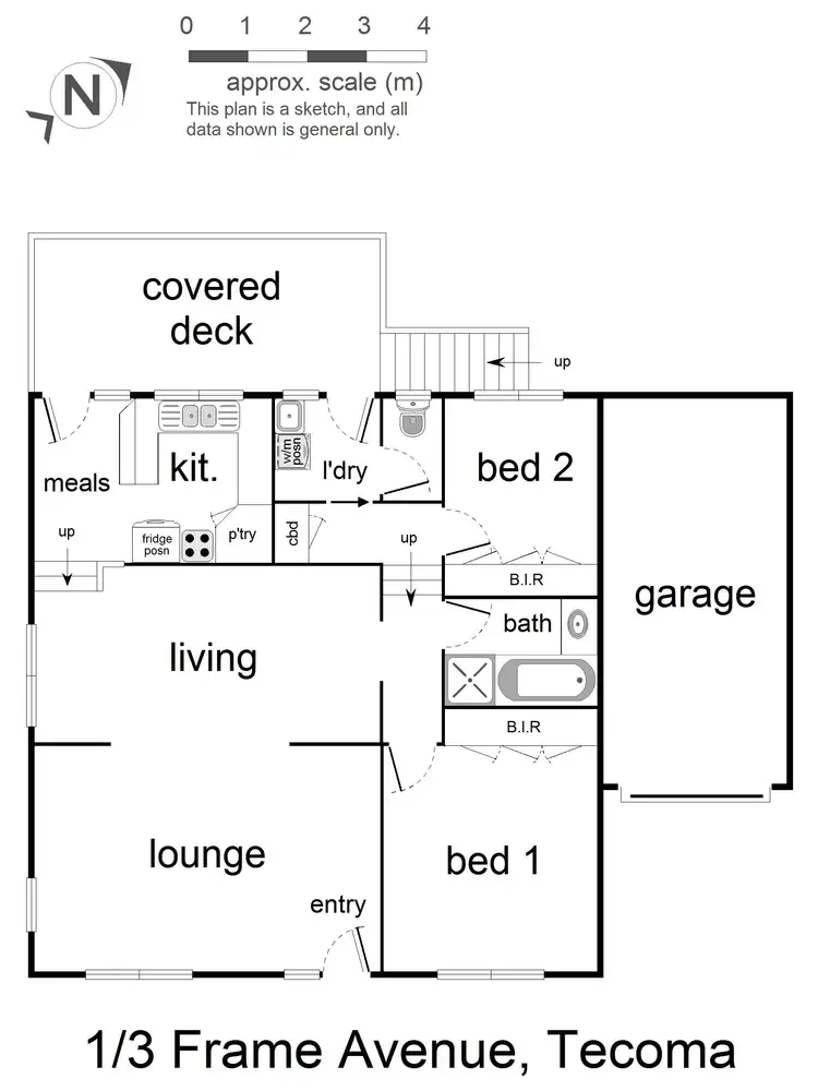 Floorplan of Homely unit listing, 1/3 Frame Avenue, Tecoma VIC 3160