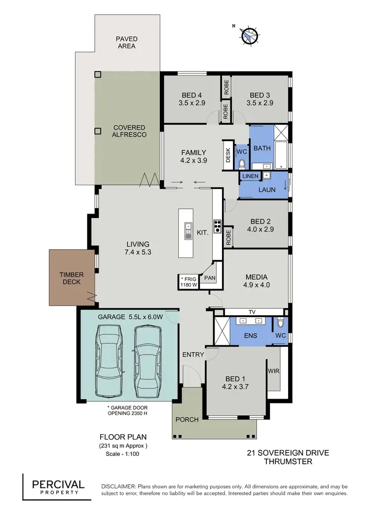 Floorplan of Homely house listing, 21 Sovereign Drive, Thrumster NSW 2444