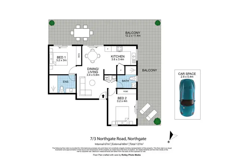Floorplan of Homely apartment listing, 7/3 Northgate Road, Nundah QLD 4012