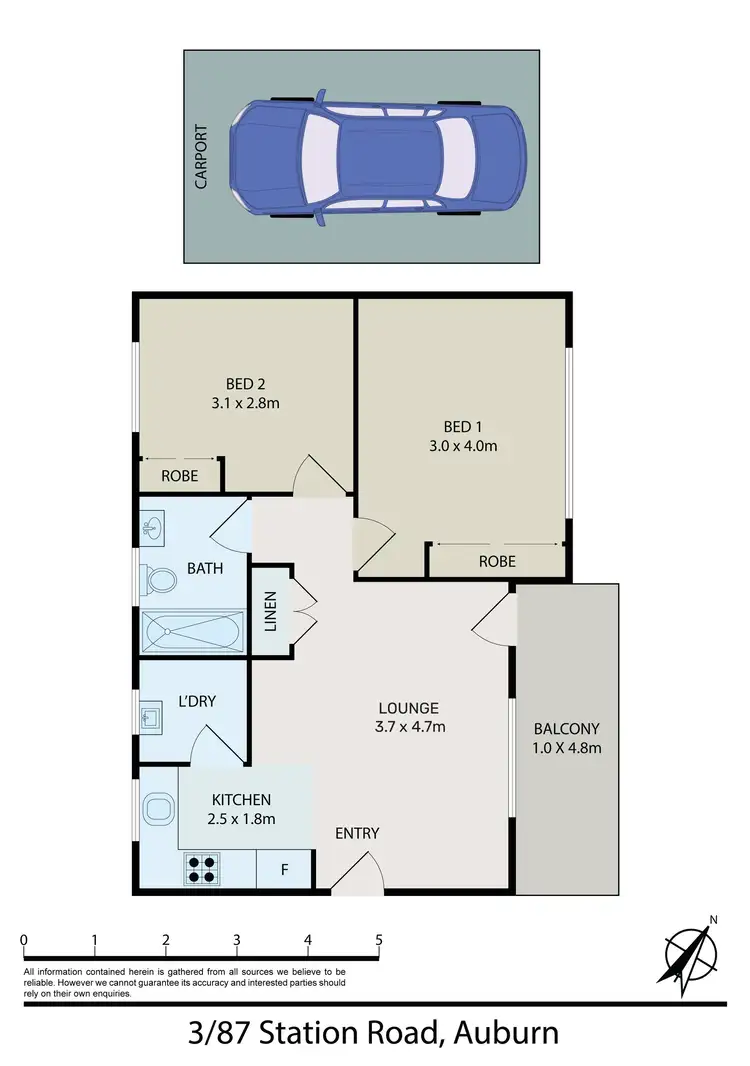 Floorplan of Homely apartment listing, 3/87 Station Road, Auburn NSW 2144