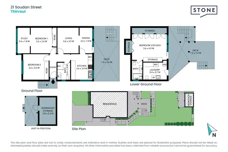 Floorplan of Homely semi-detached listing, 21 Soudan Street, Thirroul NSW 2515