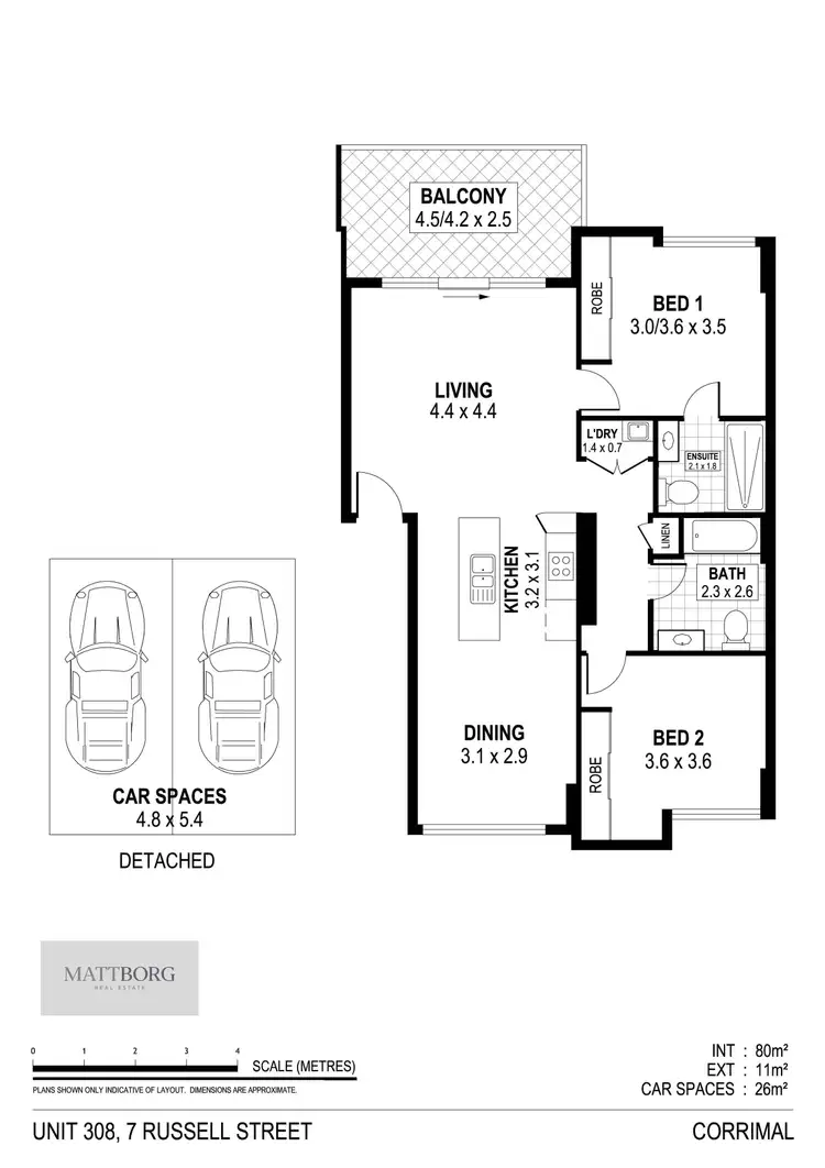 Floorplan of Homely apartment listing, 308/7 Russell Street, Corrimal NSW 2518