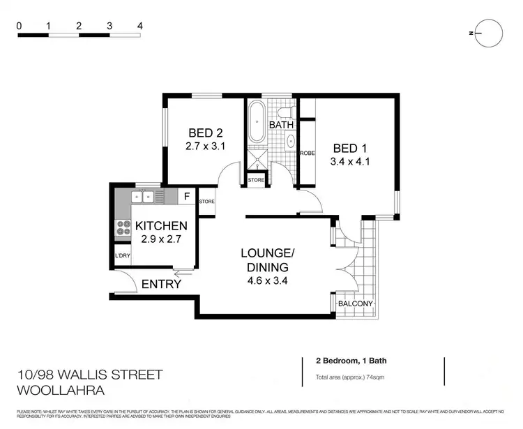 Floorplan of Homely apartment listing, 10/98 Wallis Street, Woollahra NSW 2025