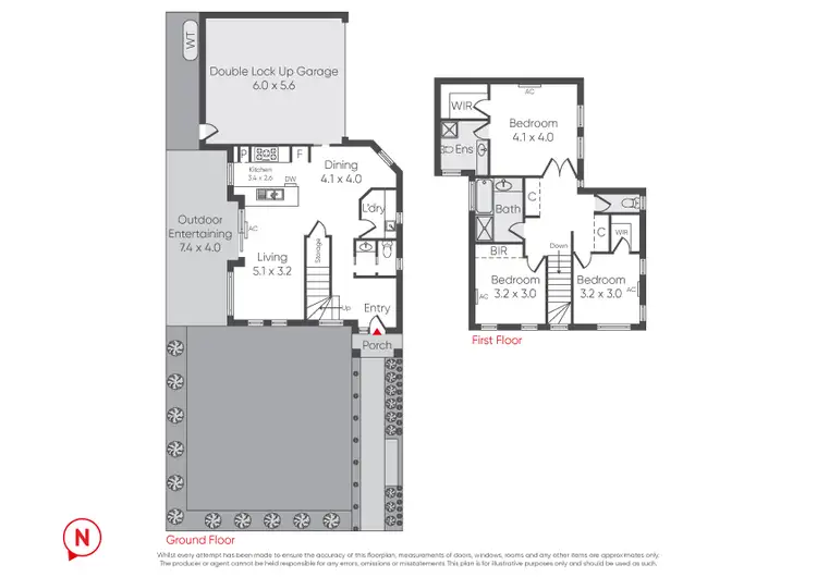 Floorplan of Homely townhouse listing, 1/51 Stenhouse Avenue, Brooklyn VIC 3012