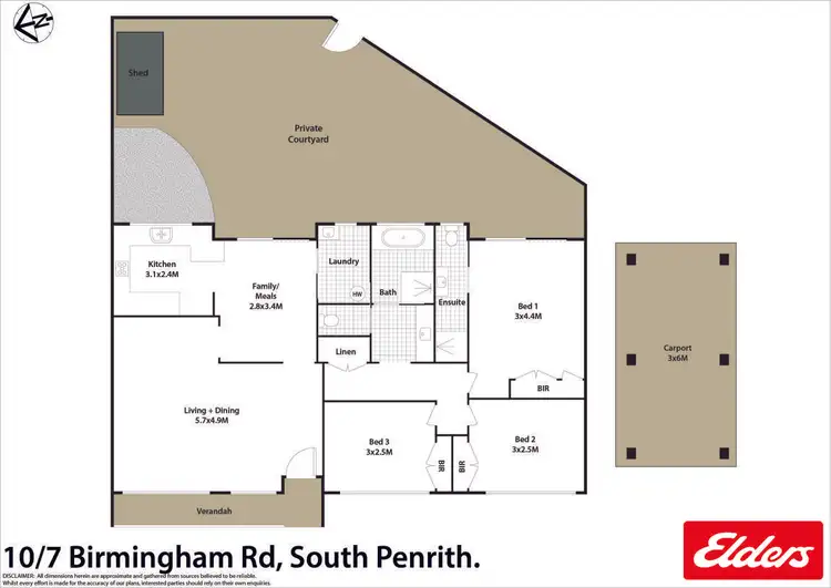 Floorplan of Homely villa listing, 10/7 Birmingham Road, South Penrith NSW 2750
