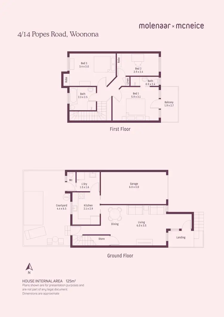 Floorplan of Homely townhouse listing, 4/14 Popes Road, Woonona NSW 2517