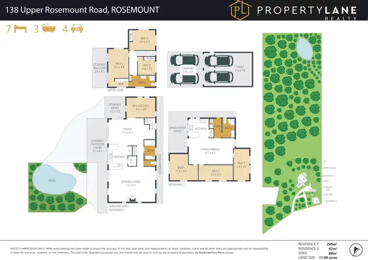 Floorplan of Homely rural property listing, 138 Upper Rosemount Road, Rosemount QLD 4560