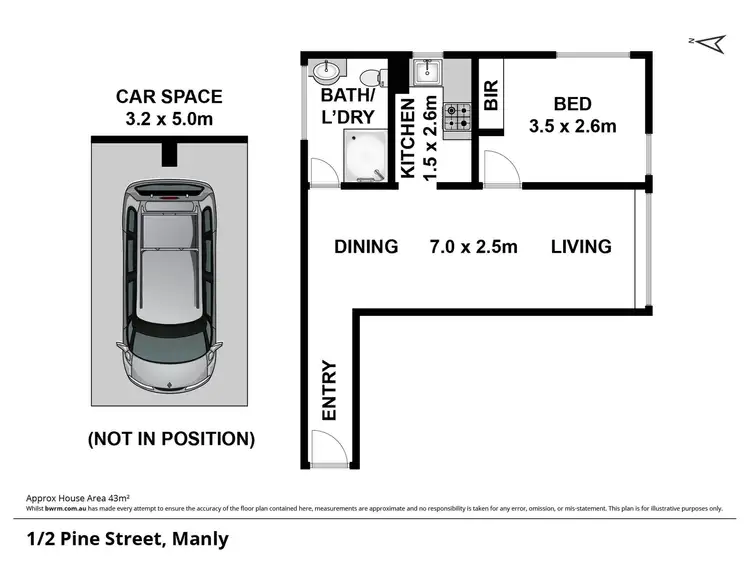 Floorplan of Homely apartment listing, 1/2-4 Pine Street, Manly NSW 2095