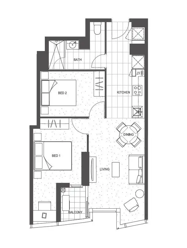 Floorplan of Homely apartment listing, 4107/279 La Trobe Street, Melbourne VIC 3000