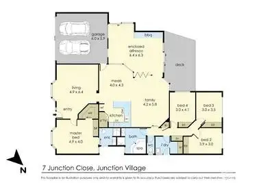 Floorplan of Homely house listing, 7 Junction Close, Junction Village VIC 3977