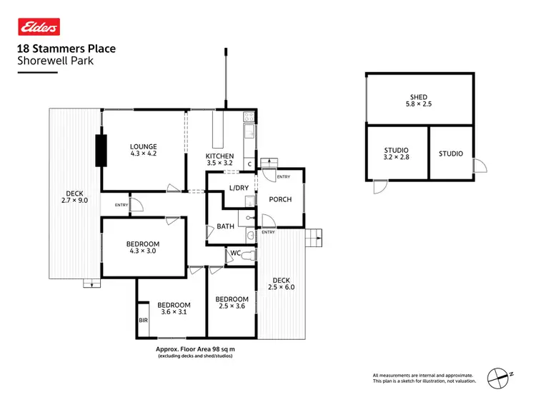 Floorplan of Homely house listing, 18 Stammers Place, Shorewell Park TAS 7320