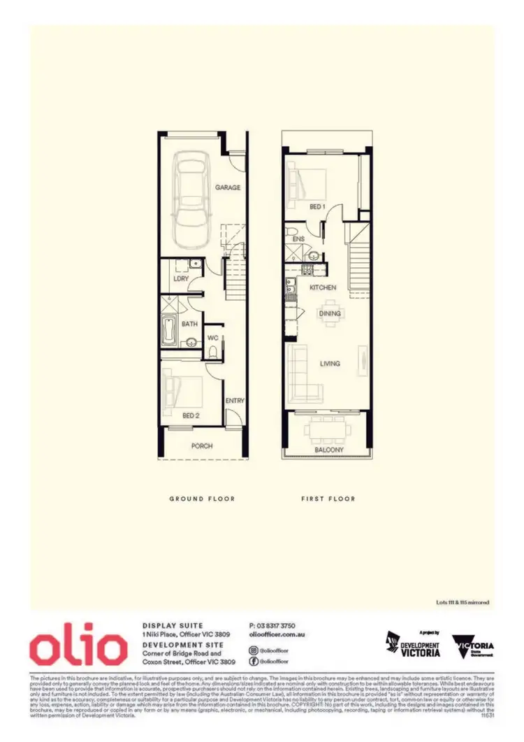 Floorplan of Homely townhouse listing, Lot 105/Cnr Bridge Road & Coxon Street, Officer VIC 3809