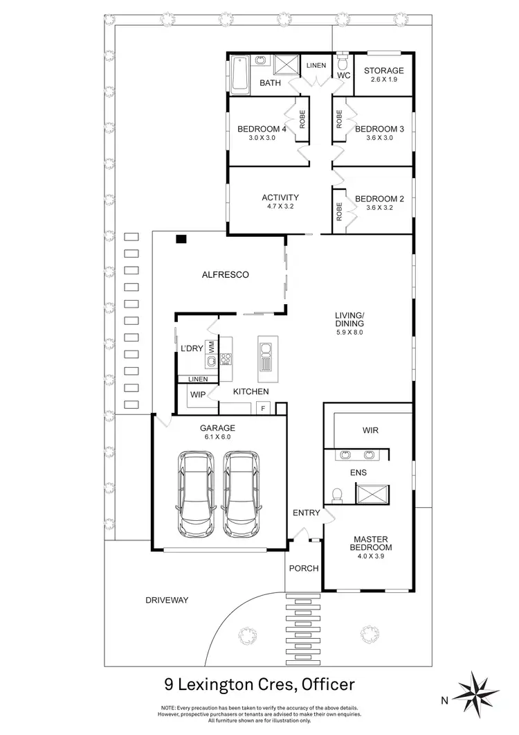 Floorplan of Homely house listing, 9 Lexington Crescent, Officer VIC 3809