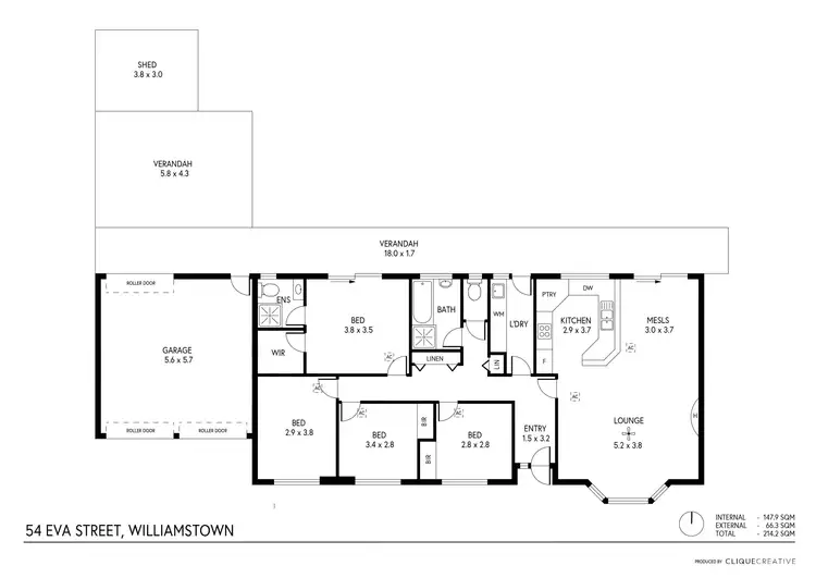 Floorplan of Homely house listing, 54 Eva Street, Williamstown SA 5351