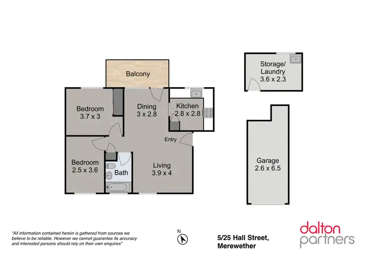 Floorplan of Homely unit listing, 5/25 Hall Street, Merewether NSW 2291