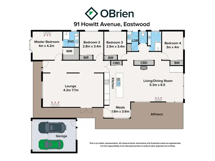 Floorplan of Homely house listing, 91 Howitt Avenue, Eastwood VIC 3875