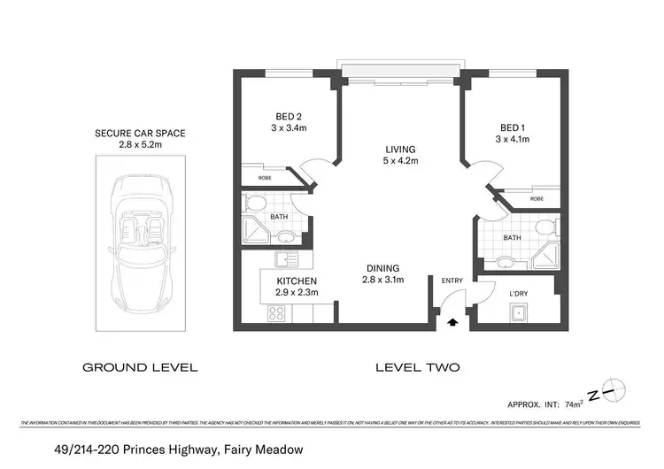 Floorplan of Homely unit listing, 49/214-220 Princes Highway, Fairy Meadow NSW 2519