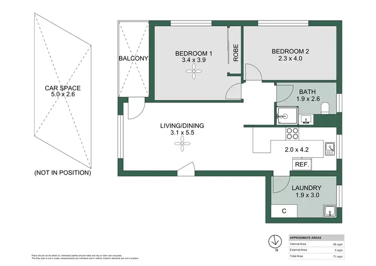 Floorplan of Homely unit listing, 2/41a Edward Street, Charlestown NSW 2290