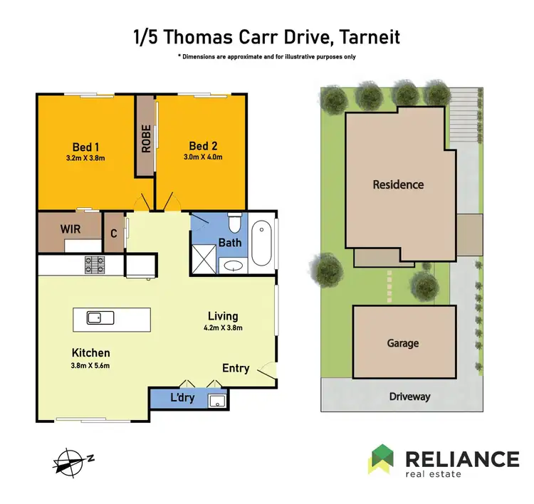 Floorplan of Homely unit listing, 1/5 Thomas Carr Drive, Tarneit VIC 3029