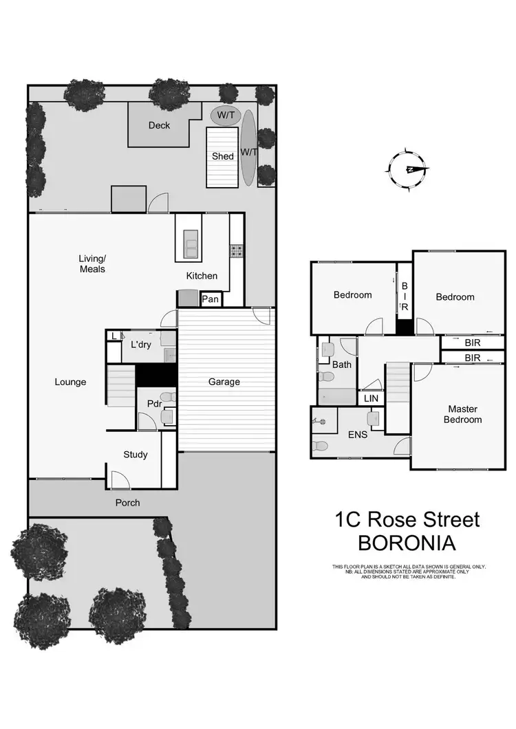 Floorplan of Homely unit listing, 1C Rose Avenue, Boronia VIC 3155