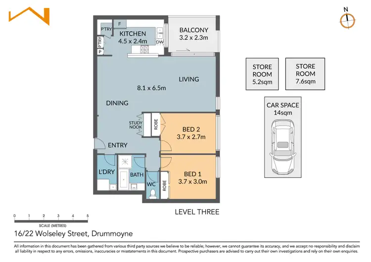 Floorplan of Homely apartment listing, 16/22 Wolseley Street, Drummoyne NSW 2047