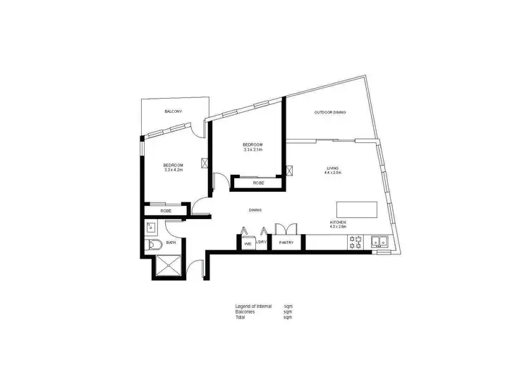 Floorplan of Homely apartment listing, 706/421 King William Street, Adelaide SA 5000