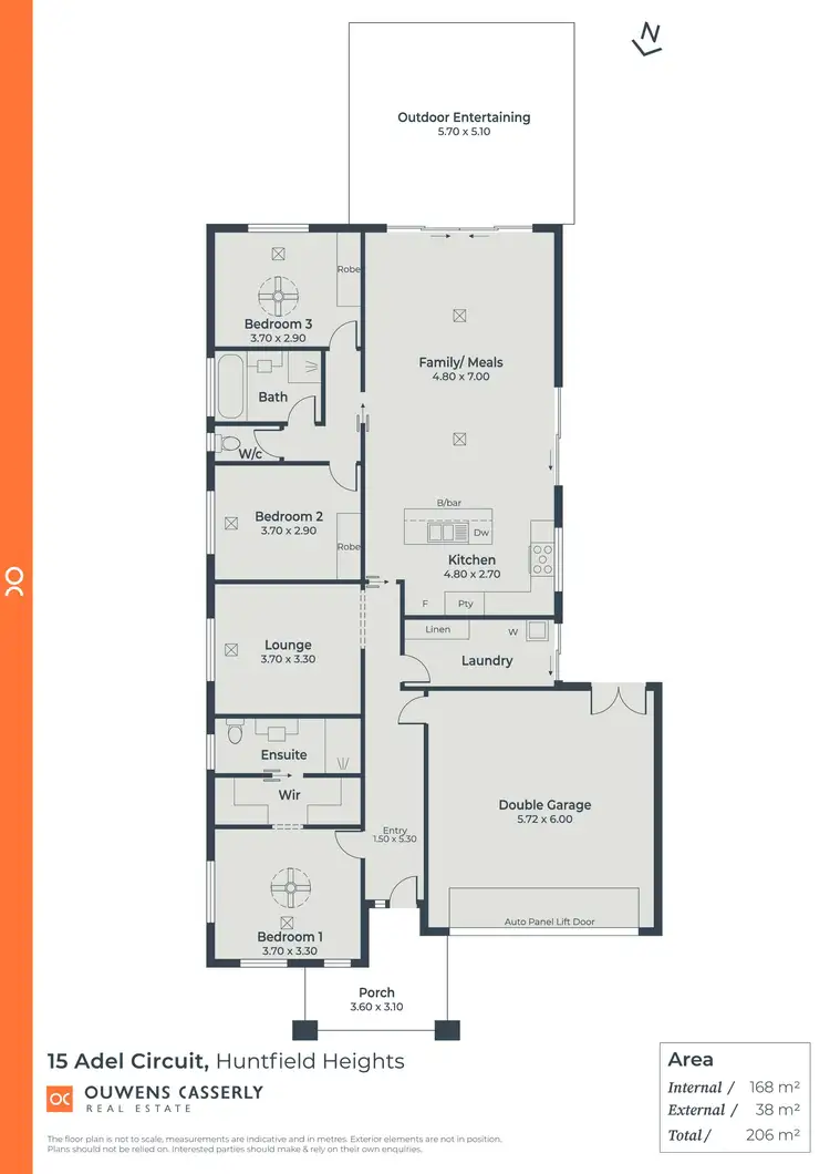 Floorplan of Homely house listing, 15 Adel Circuit, Huntfield Heights SA 5163
