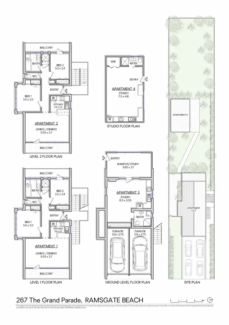 Floorplan of Homely house listing, 1-4/267 The Grand Parade, Ramsgate Beach NSW 2217